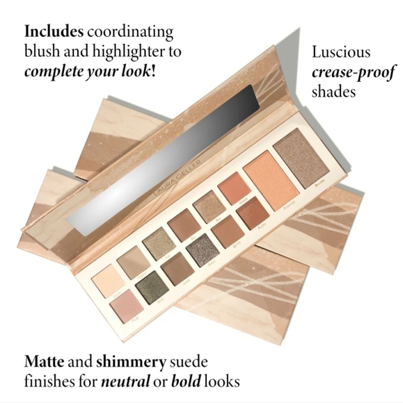 🌺Laura Geller Authentic & Artistic Eyeshadow, Blush,Highliter Neutrals - Picture 4 of 4